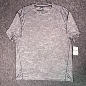 Spalding Shirts Mens Sz XL Gray Athletic Running Moisture Wicking Reflective NEW